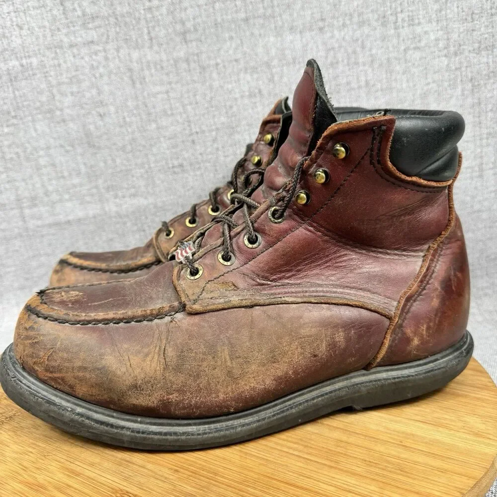 Vintage Red Wing Boots Men's 8 EE Leather Work Supersole 202